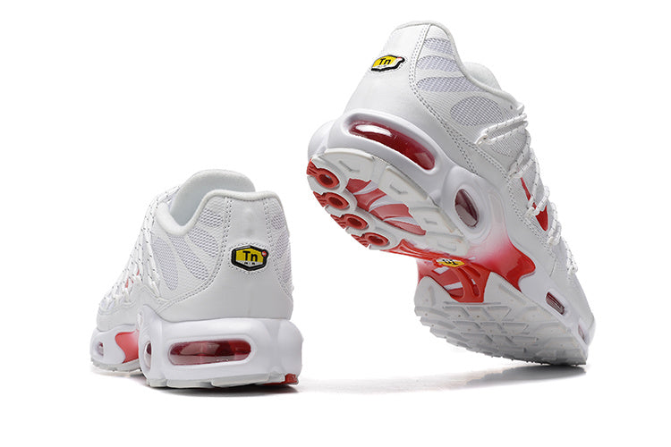 Nike Air Max Plus TN White and Red Sneakers