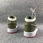 Jordan Air Jordan 1 Mid Olive White Pink Sneakers