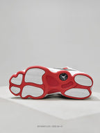 Jordan 6–7 White Black Red High-Top Sneakers