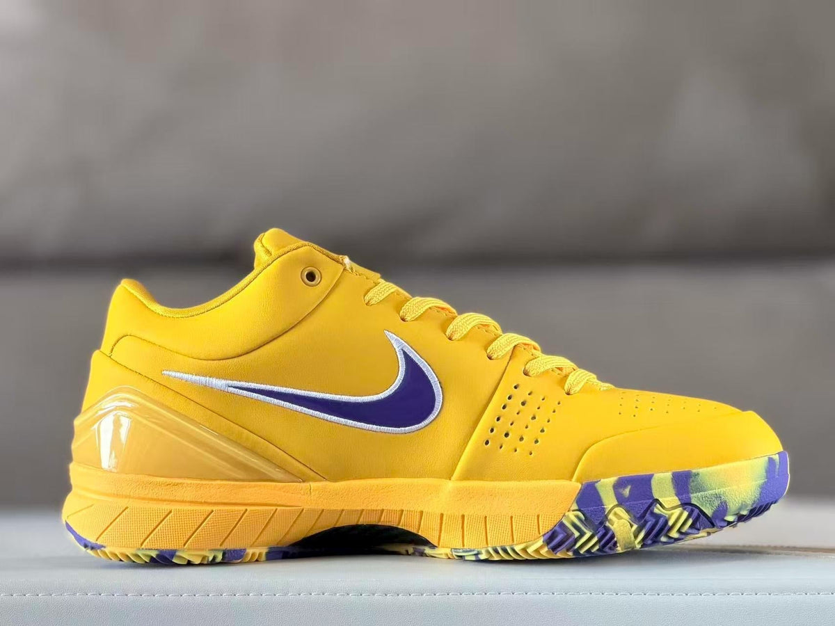 Nike Kobe 4 Basketball Sneakers Yellow Purple