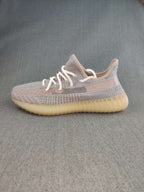 Yeezy 350 V2 Knit Sneakers Grey Pink Gum Sole