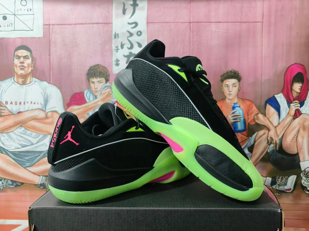 Jordan Luka 1 Basketball Shoes Black and Volt Green