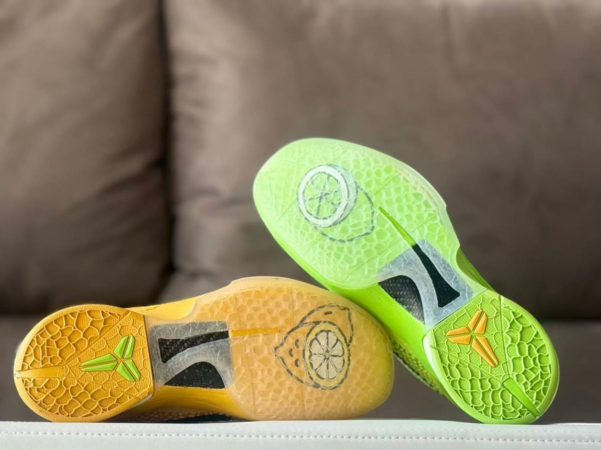 Nike Kobe 6 Basketball Shoes in Lime Green and Yellow