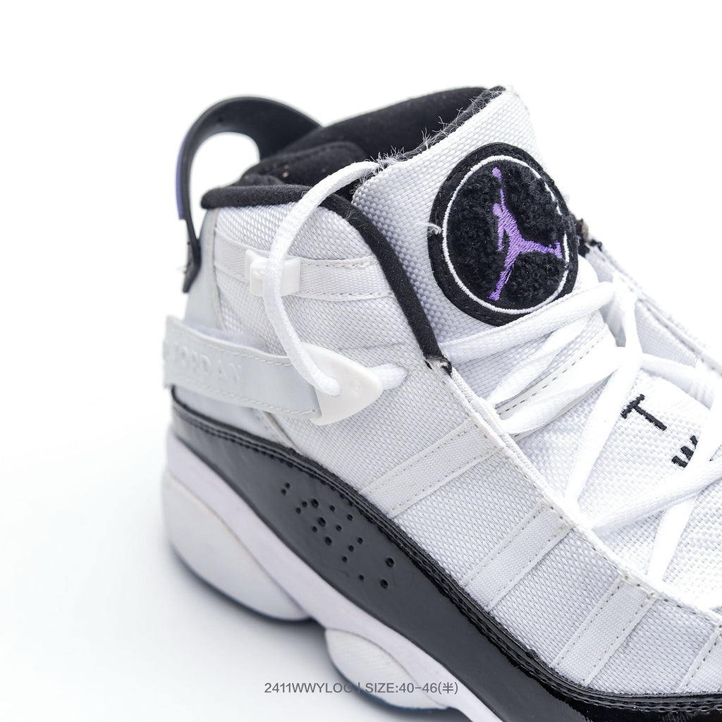 Jordan 6 Rings White Black Purple Sneakers 2411WWYLOG
