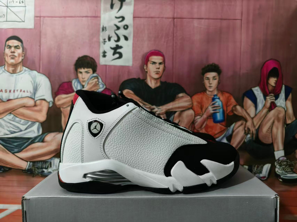 Jordan 14 White Black Basketball Sneakers