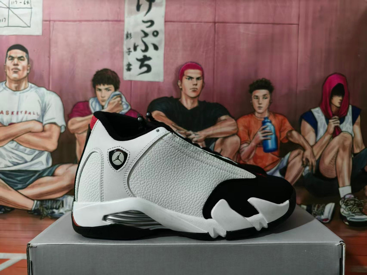 Jordan 14 White Black Basketball Sneakers