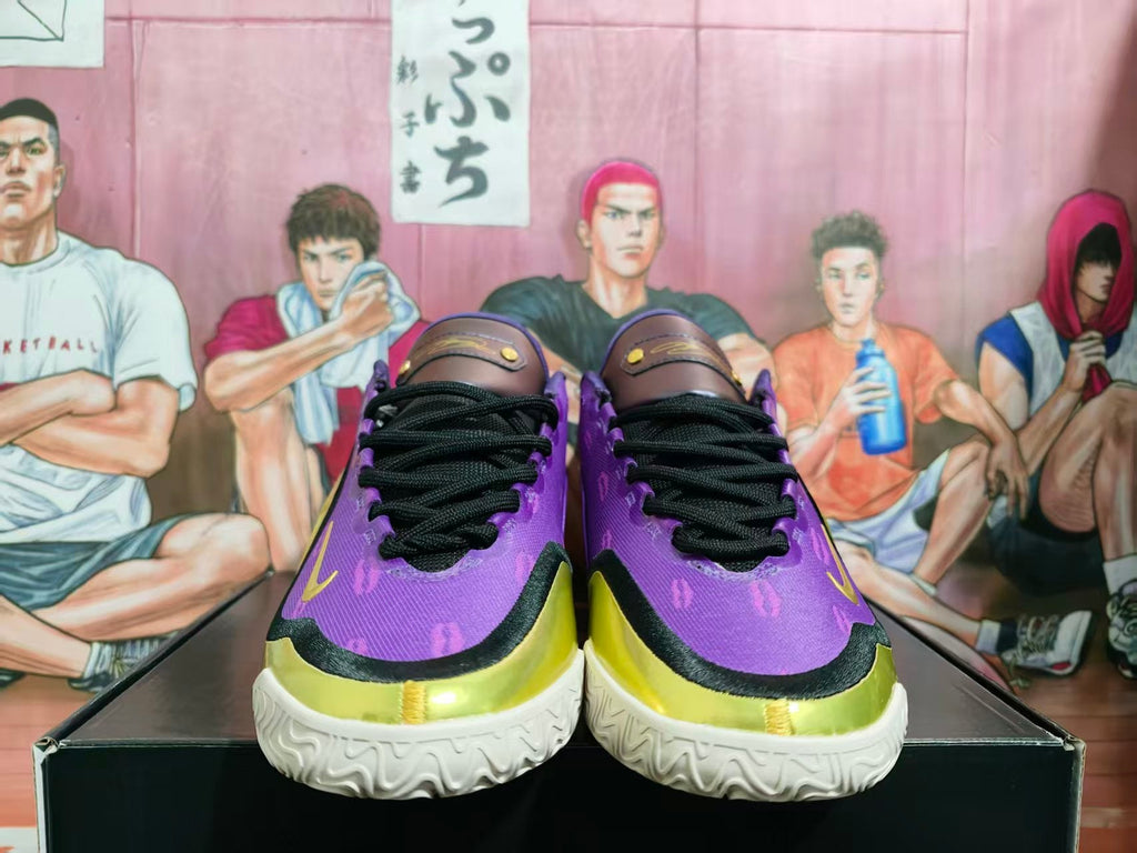 Nike Basketball Shoes Purple Gold Lakers Colorway