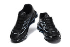Nike Shox R4 Black and Light Blue Sneakers