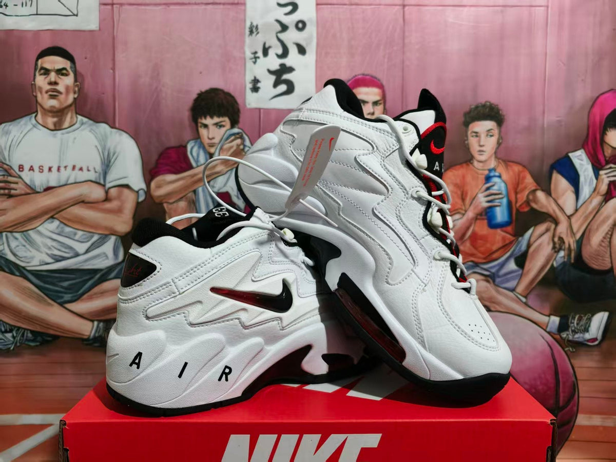 Nike Air Basketball Sneakers White Black Red