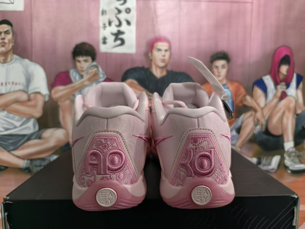 Nike Pink Basketball Sneakers with Dark Pink Swoosh