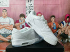 White Low-Top Sneakers with Perforated Panels