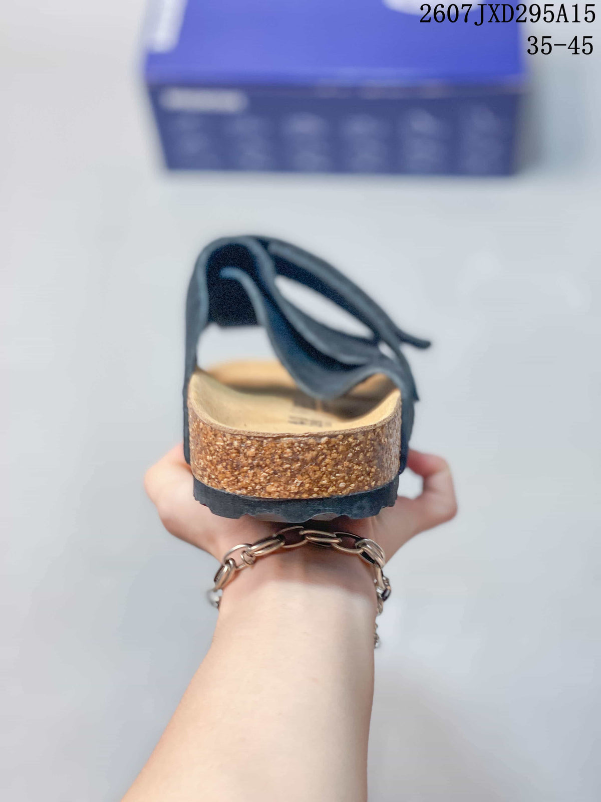 Birkenstock Suede Buckle Sandal Dark Blue 2607JXD295A15