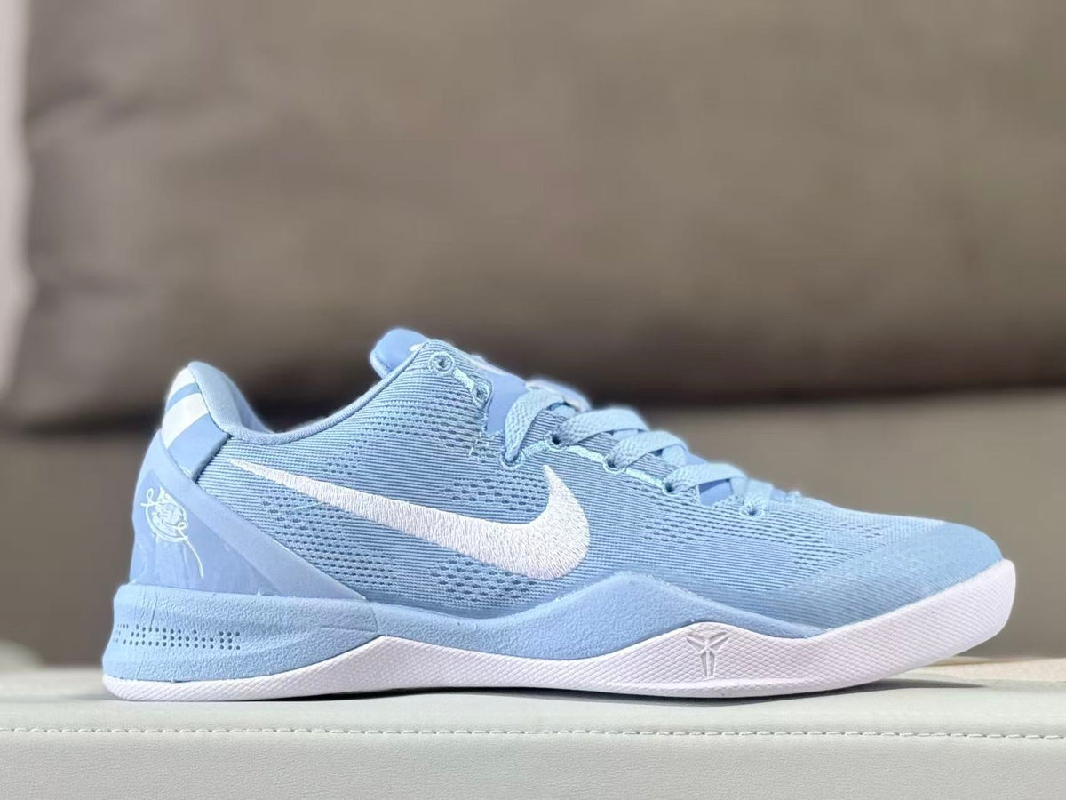 Nike Kobe 8 Basketball Shoes in Light Blue and White
