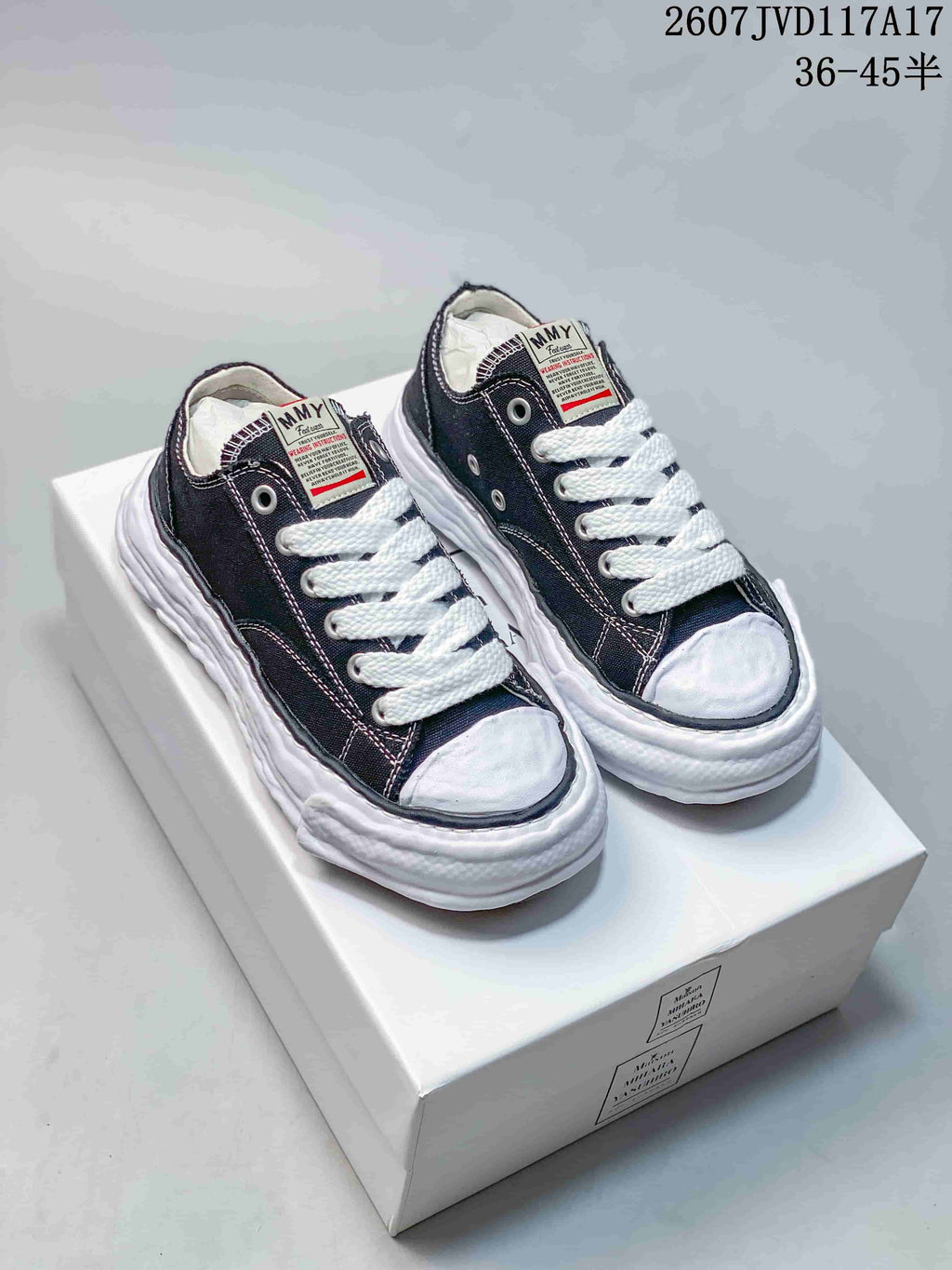 Maison Mihara Yasuhiro MMY Canvas Low Sneakers Black Olive