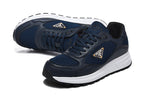 Prada Navy Mesh Panel Low-Top Sneakers
