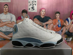 Jordan 13-Style High-Top Sneakers Blue Gray