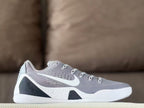 Nike Kobe 9 Low Basketball Shoes, Grey and White