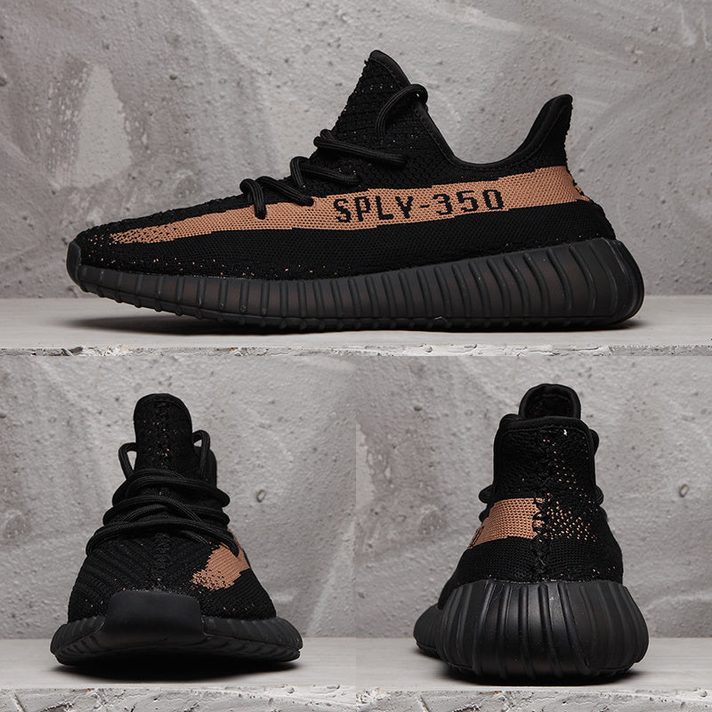 Yeezy 350 V2 Black Peach Stripe Sneakers