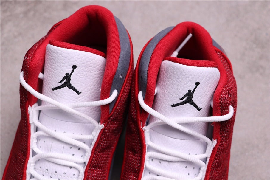 Air Jordan 13 Red Flint Sneakers - Red, Gray and White