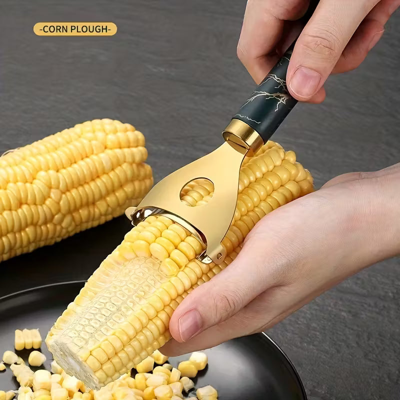 Stainless Steel Corn Stripper Peeler Thick Handle with Hook