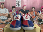 Converse Red Blue Gold Low-Top Sneakers
