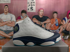 Jordan Basketball Sneakers Navy and White Obsidian