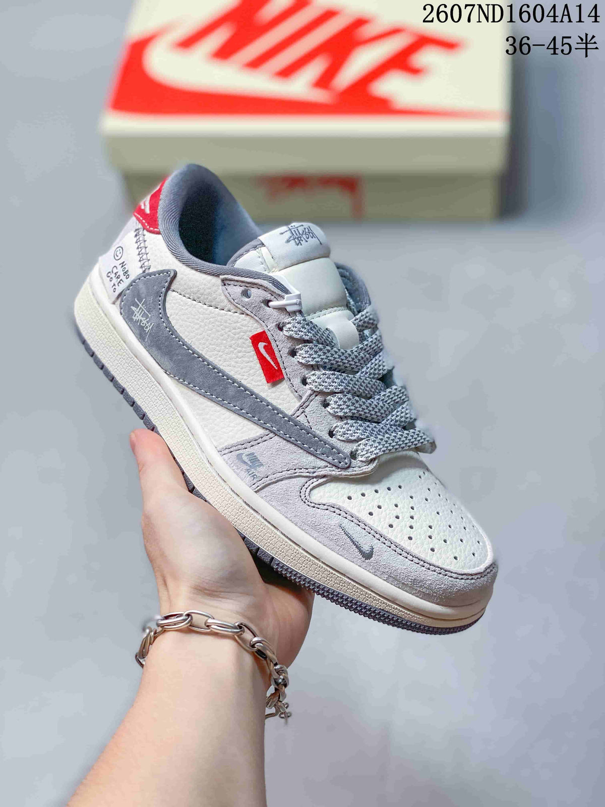 Nike SB Dunk Low Gray and Off-White Sneakers 2607ND1604A14