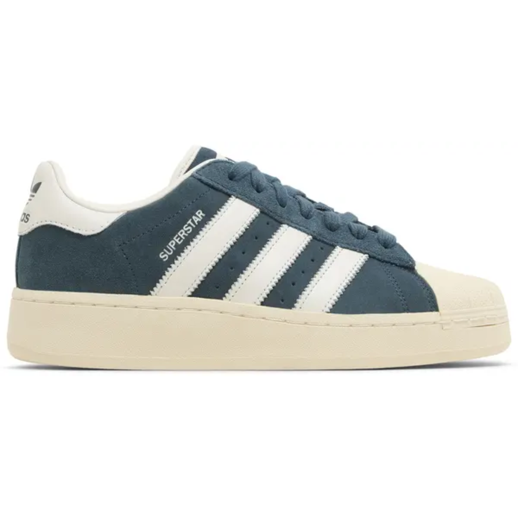 Adidas Originals Women's Blue/Cream Superstar XLG Sneakers, IF8125 (No Box)