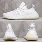 Yeezy 350 V2 White Knit Sneakers