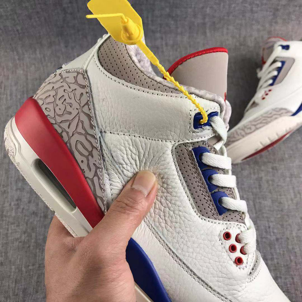 Jordan Air Jordan 3 Independence Day Sneakers White Red Blue