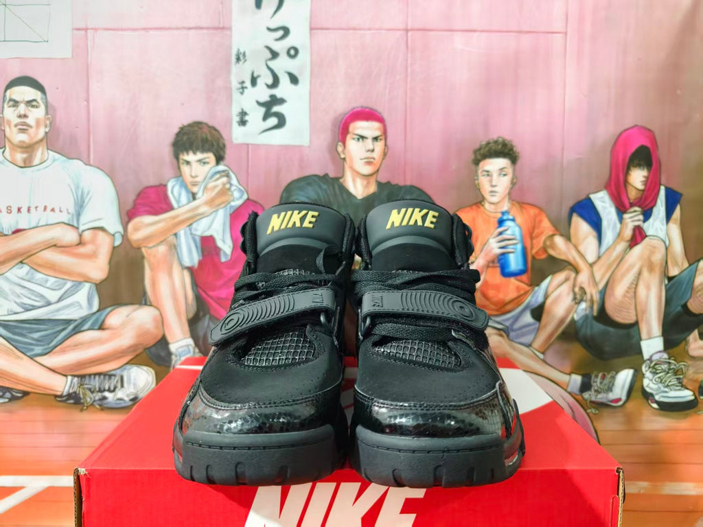 Nike Air More Uptempo Black Gold Basketball Sneakers