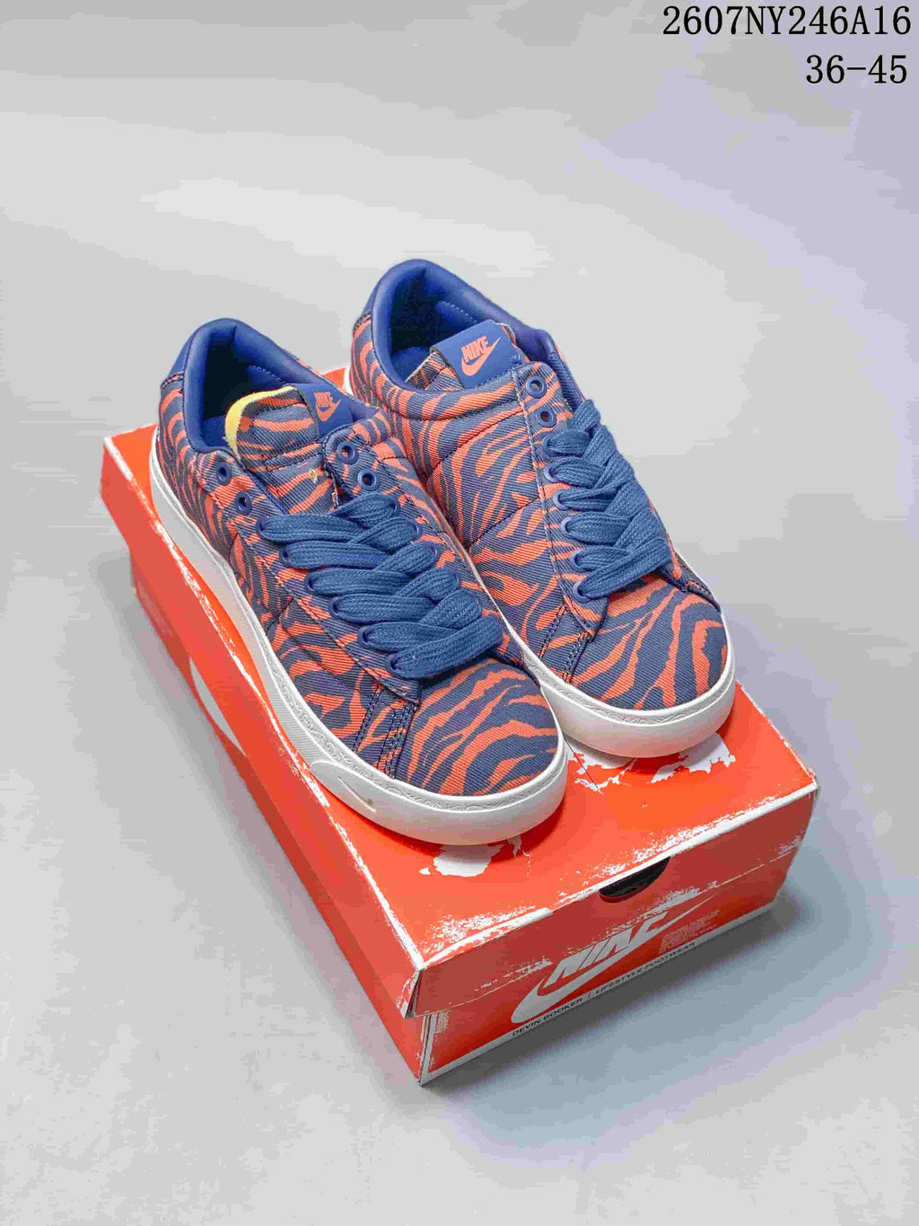 Nike Devin Booker x Blazer Low Sneakers Blue/Orange 2607NY246A16