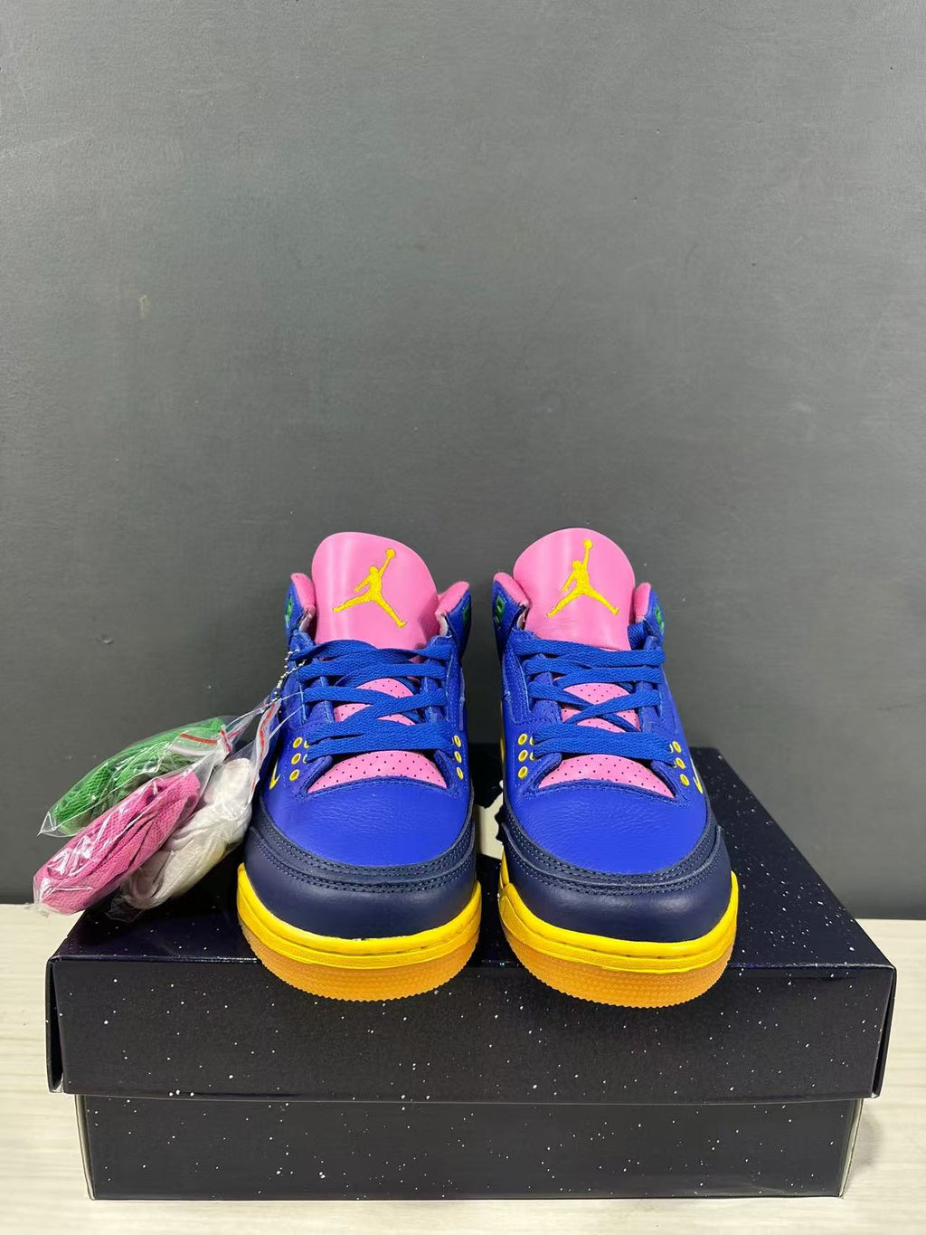 Jordan Air Jordan 3 OG Brasil Blue Pink Yellow Sneakers IV4871-400