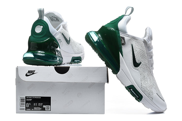 Nike Air Max 270 Sneakers White and Dark Green