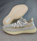 Yeezy 350 V2 Knit Sneakers in Gray and Cream