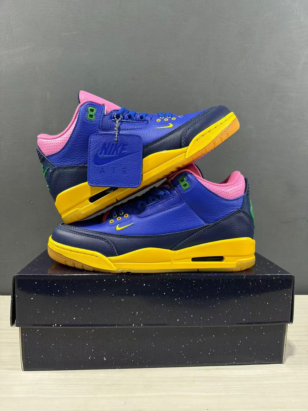 Jordan Air Jordan 3 OG Brasil Blue Pink Yellow Sneakers IV4871-400
