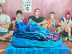 Puma Blue and Red Basketball Sneakers