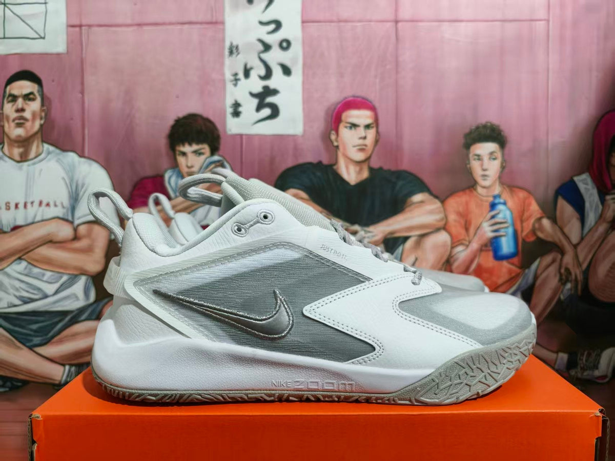 Nike Basketball Shoes in White and Silver