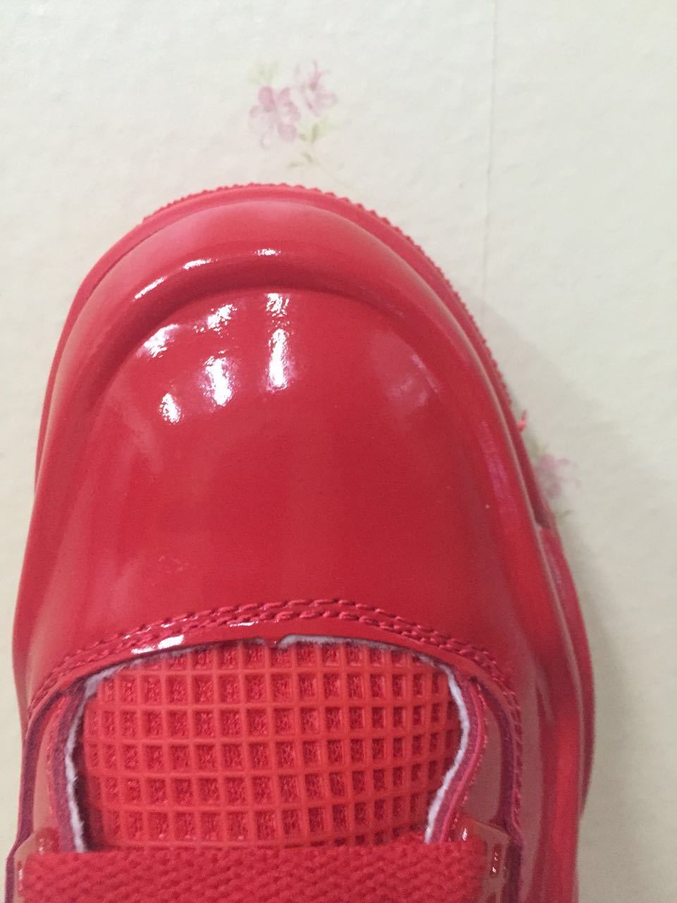 Jordan 4 Red Patent Leather Sneakers 719864 600