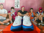 Nike Basketball Shoes in White, Blue and Red