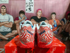 Nike Orange and White Basketball Sneakers
