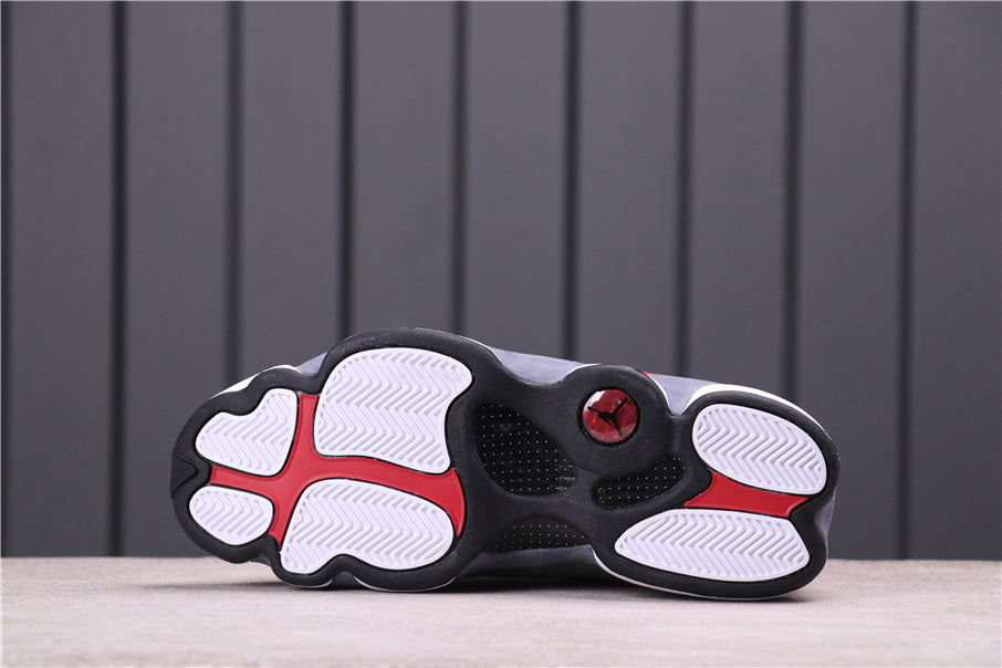 Air Jordan 13 Red Flint Sneakers - Red, Gray and White