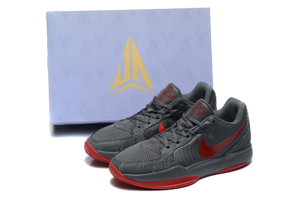Jordan 12 Low Sneakers Dark Gray and Red 883-12