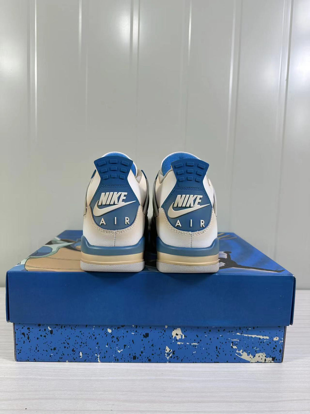 Jordan Air Jordan 4 Retro White Blue Sneakers 308497-105