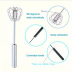 Multifunctional Stainless Steel Whisk Milk Frother Hand Push Blender for Eggs Cream Baking Kitchen Mixing Tool