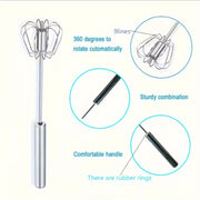 Multifunctional Stainless Steel Whisk & Milk Frother – Hand Push Blender for Eggs, Cream & Baking – All-in-One Kitchen Mixing, Blending & Beating Tool