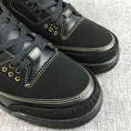 Jordan Air Jordan 3 BHM Black and Metallic Gold Sneakers