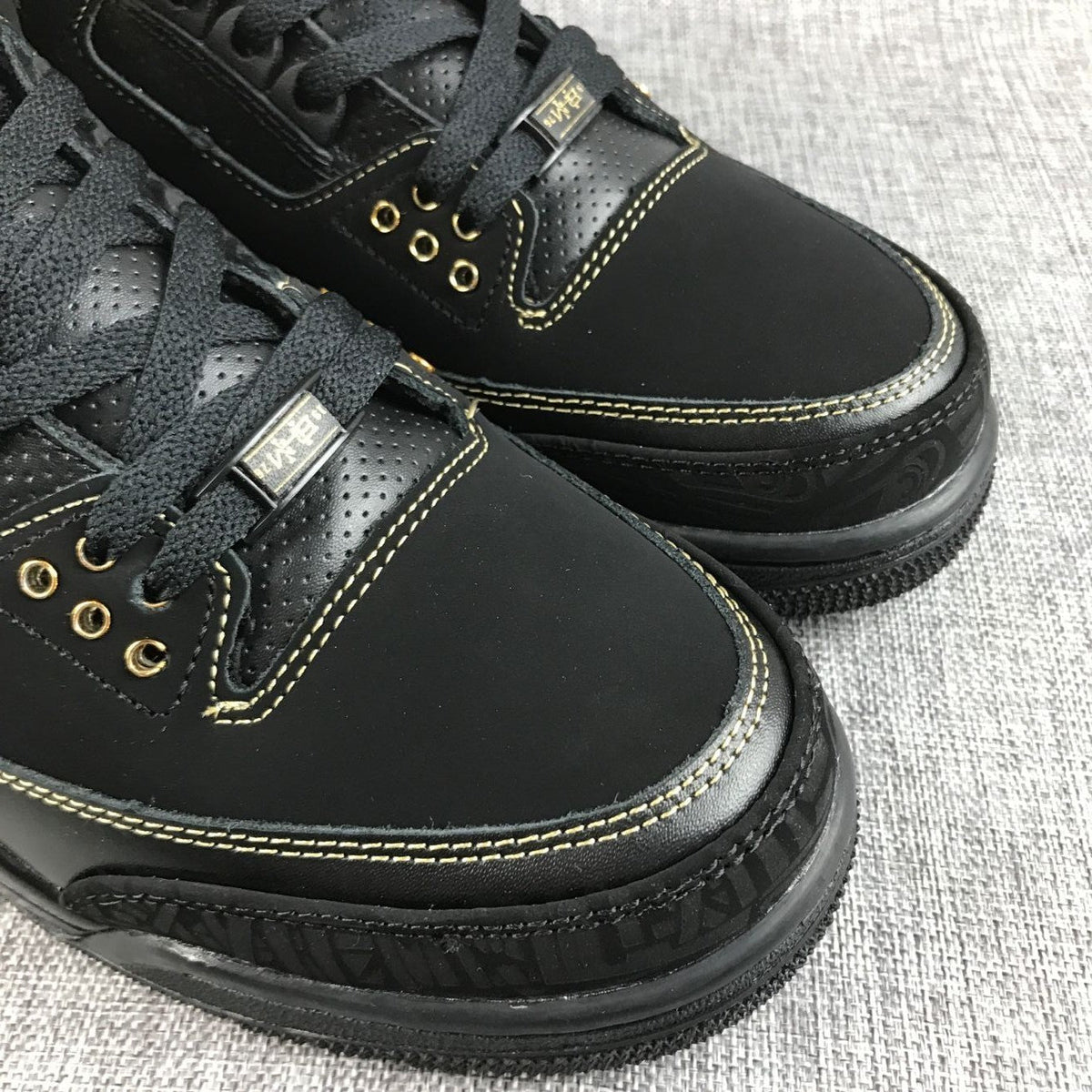 Jordan Air Jordan 3 BHM Black and Metallic Gold Sneakers