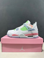 Air Jordan 4 Retro White Pink Green Sneakers IB7068-100