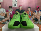Green Low-Top Basketball Sneakers